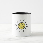 Cute Smiling Sun Mug | Happy Sunshine Coffee Mug マグカップ (中央)
