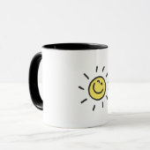 Cute Smiling Sun Mug | Happy Sunshine Coffee Mug マグカップ (正面左)