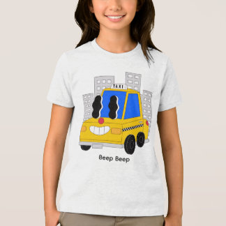 Cute Smiling Taxi Cartoon – Funny City Car Charact トライブレンドＴシャツ