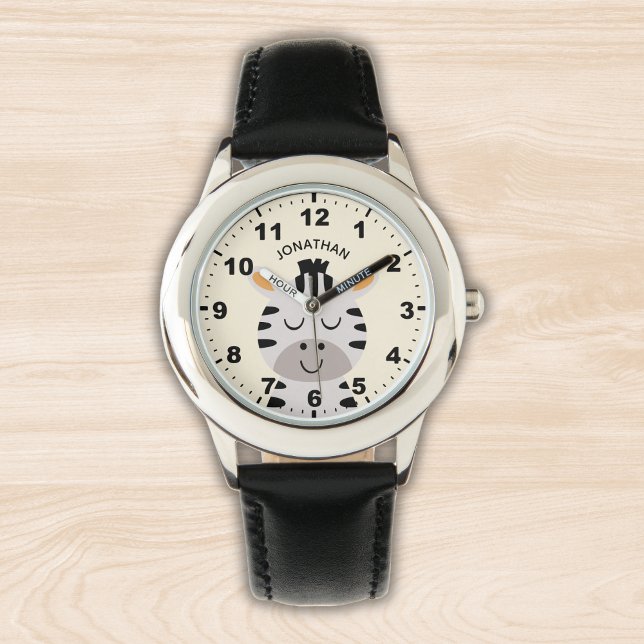 Cute smiling zebra for Boy 腕時計 (クリエイターアップロード済み)