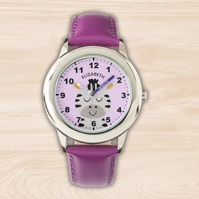 Cute smiling zebra for Girl 腕時計 (クリエイターアップロード済み)