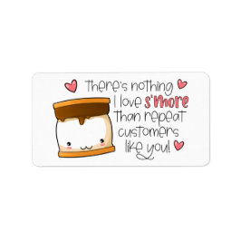 Cute Smores Pun Repeat Customers Small Business ラベル