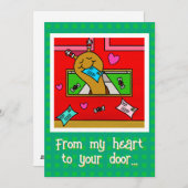 Cute Snail Christmas Mail  シーズンカード (正面/裏面)