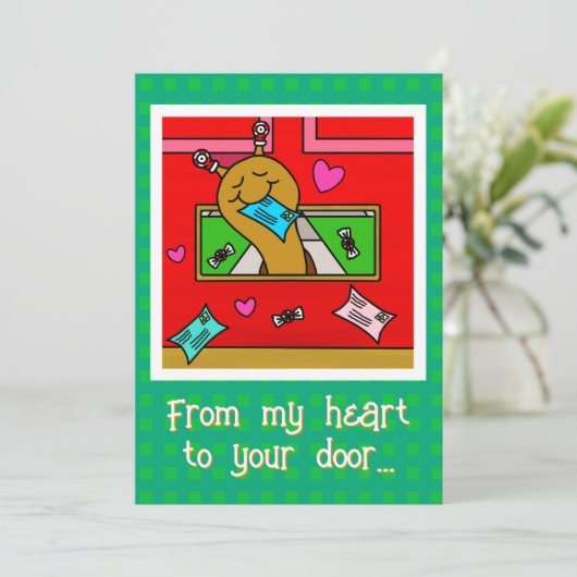 Cute Snail Christmas Mail シーズンカード (スタンド正面)