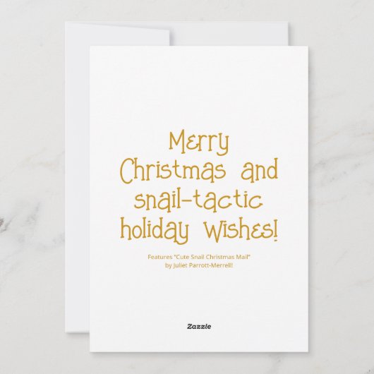 Cute Snail Christmas Mail  シーズンカード (裏面)
