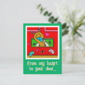 Cute Snail Christmas Mail  シーズンポストカード (スタンド正面)