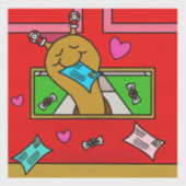 Cute Snail Christmas Mail Vinyl シール (正面)