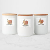 Cute Snail Coffee Sticker  フードラベル (ボトル)