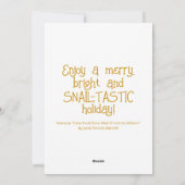 Cute Snail Disco Mail Christmas シーズンカード (裏面)