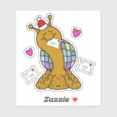 Cute Snail Disco Mail Christmas Vinyl Sticker シール (シート)