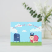 Cute Snail Mail Pen Pal Postcard ポストカード (スタンド正面)