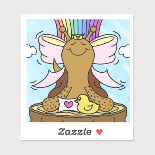 Cute Snail Pink Hair Ribbon Pretty Girl Smiles  シール (シート)