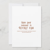 Cute Snail Royally Fun Summer Strawberry Moon カード (裏面)