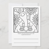 Cute Snail Summer Garden Chat Coloring カード (裏面)