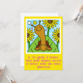 Cute Snail Summer Garden Chat Thinking Of You カード (正面/裏面インサイチュ)