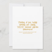 Cute Snail Summer Garden Chat Thinking Of You カード (裏面)