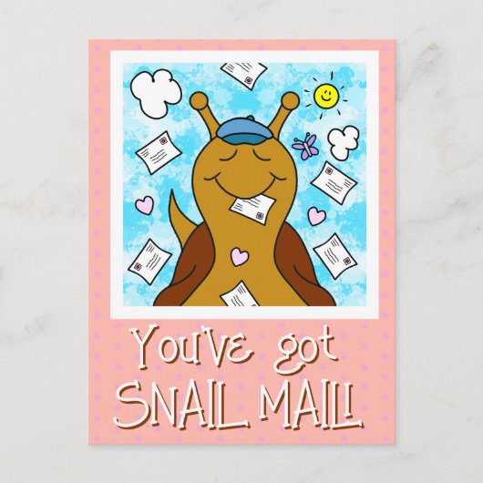 Cute Snail You've 得 Mailはがき ポストカード (正面)