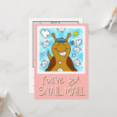 Cute Snail You've 得 Mail Coloring Greeting カード (正面/裏面インサイチュ)