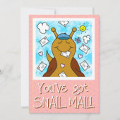 Cute Snail You've 得 Mail Greeting カード (正面)