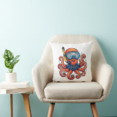 Cute Snorkeling Octopus - Ocean Explorer クッション (椅子)