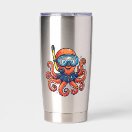 Cute Snorkeling Octopus - Ocean Explorer 保温保冷タンブラー