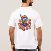 Cute Snorkeling Octopus - Ocean Explorer Tシャツ (裏面)