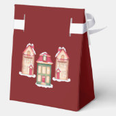 Cute Snow Gingerbread Village Baby Shower  フェイバーボックス (裏面)