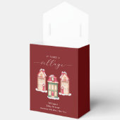 Cute Snow Gingerbread Village Baby Shower  フェイバーボックス (見開き)