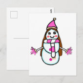  Cute Snow Woman – Assinet’s Vision of Fairness Ca ポストカード (正面/裏面)