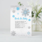Cute Snowflake Blue & Silver Baby's Book Request  エンクロージャーカード (スタンド正面)