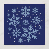 Cute Snowflake Christmas Winter Holiday Cozy Xmas 招待状 (正面)