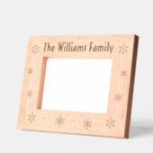Cute Snowflakes Winter Wonderland Custom Name Text レーザー彫刻フレーム (左)