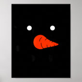 Cute Snowlady Snowman Face Christmas Matching Fami ポスター (正面)