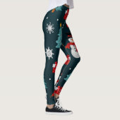 Cute Snowman and Christmas Tree Pattern Leggings レギンス (右)