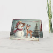 Cute Snowman And Deer シーズンカード (裏面)