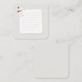 Cute Snowman Button Design Holiday Enclosure Card エンクロージャーカード (正面/裏面)