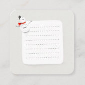 Cute Snowman Button Design Holiday Enclosure Card エンクロージャーカード (正面)