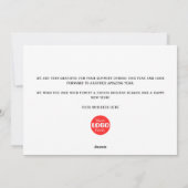 Cute Snowman Candy Cane Happy Holidays Business シーズンカード (裏面)