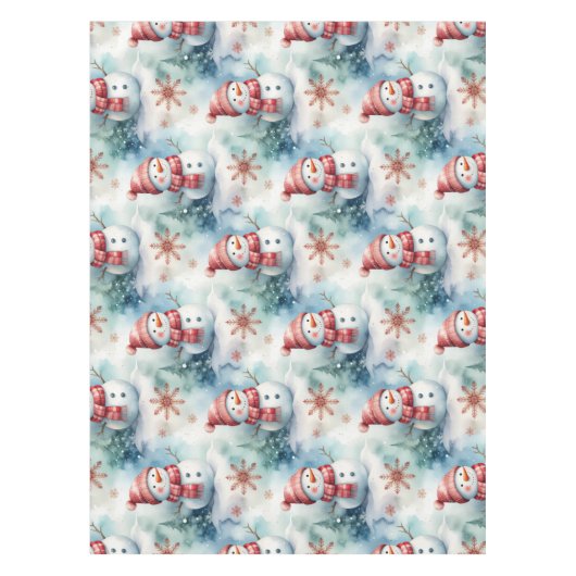 Cute Snowman Christmas  テーブルクロス (正面)
