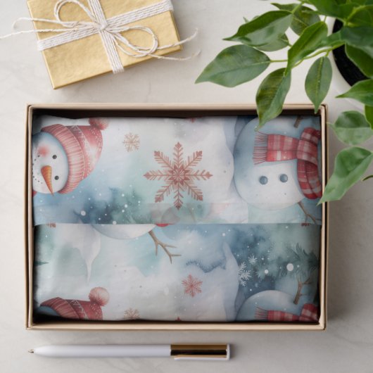 Cute Snowman Christmas  薄葉紙 (ギフト)