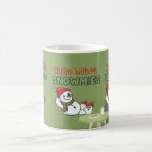 Cute Snowman Christmas Mug | Festive Holiday Cup コーヒーマグカップ (中央)