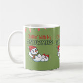Cute Snowman Christmas Mug | Festive Holiday Cup コーヒーマグカップ (左)