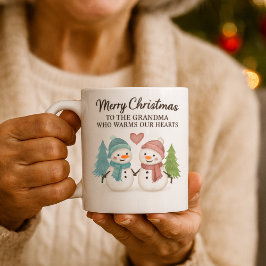 Cute Snowman Christmas Mug for Grandma - Gift コーヒーマグカップ