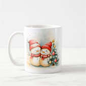 Cute Snowman Christmas Mug Wrap コーヒーマグカップ (左)