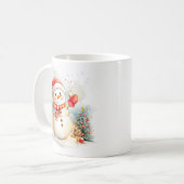 Cute Snowman Christmas Mug Wrap コーヒーマグカップ (正面左)