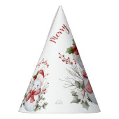 Cute Snowman Christmas Party Hat パーティーハット (左)