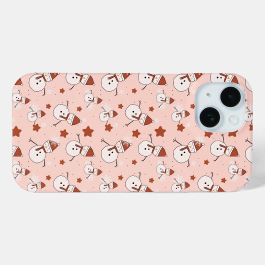 Cute Snowman Christmas Phone Case Case-Mate iPhoneケース (裏面 (横))