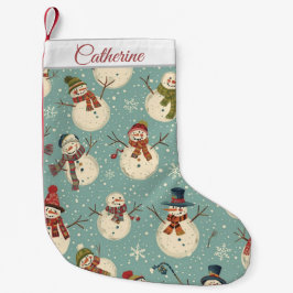 Cute Snowman Christmas Stocking スモールクリスマスストッキング