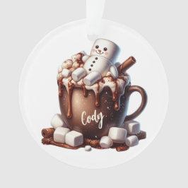 Cute Snowman Cocoa Design オーナメント