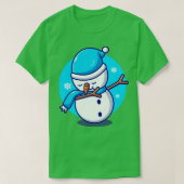 Cute Snowman Dabbing Cartoon Tシャツ (デザイン正面)